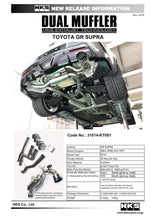 Load image into Gallery viewer, HKS DUAL MUFFLER for 2020+ TOYOTA GR SUPRA MKV A90 / A91
