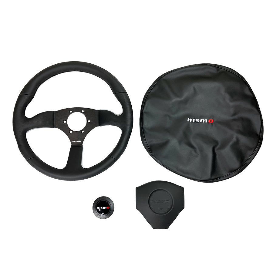 Nismo Competition Steering Wheel - 350mm (Leather, Center Pad, Horn Button, Leather Storage Cover) **in stock**
