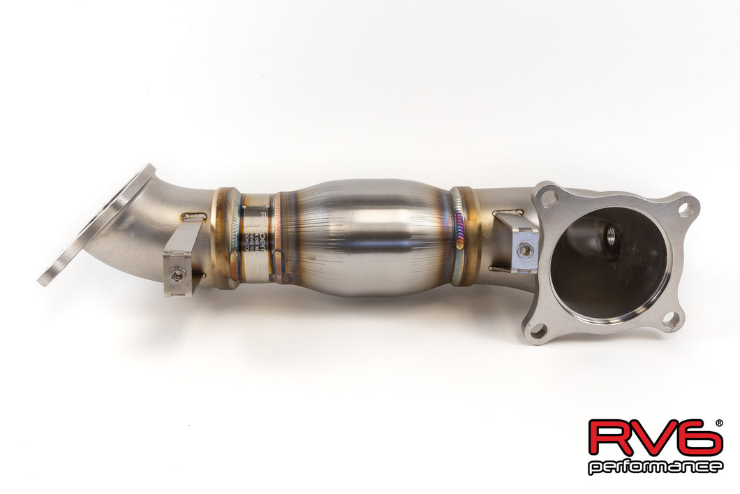 RV6 High Temp Catted Downpipe for 17+ Civic Type-R 2.0T FK8 FL5 DE5
